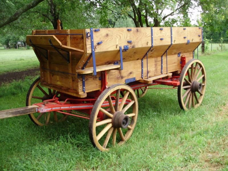 New oak box, running gear was hand made from locust tree